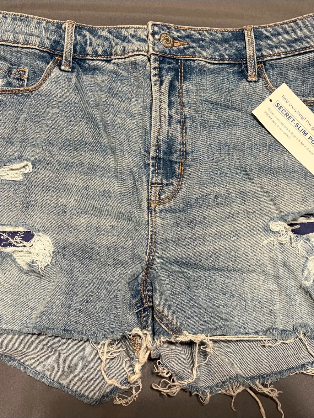 Old Navy Light Blue Distressed Denim Shorts